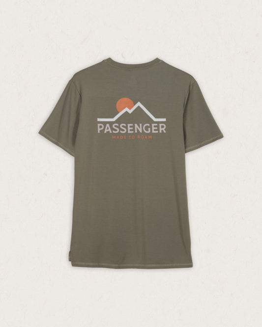 Calling Active Recycled T-Shirt - Dusty Olive