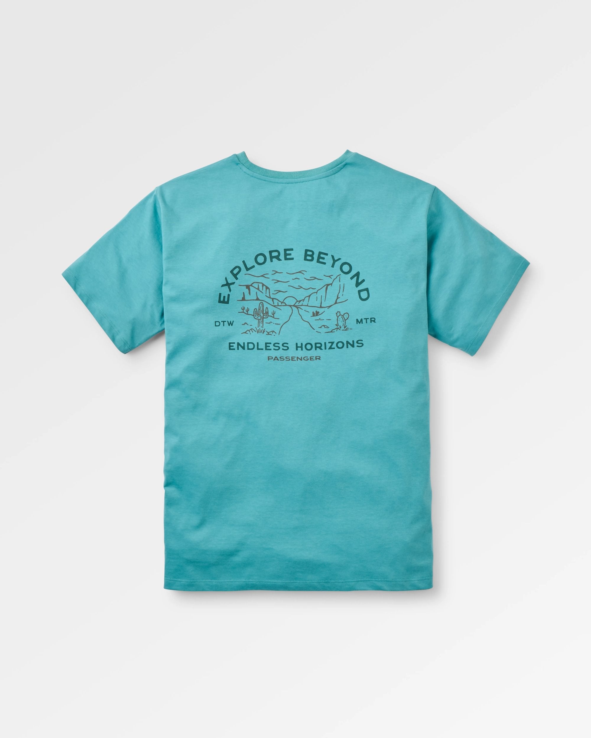 Horizons T-Shirt - Ocean Teal - Flatlay