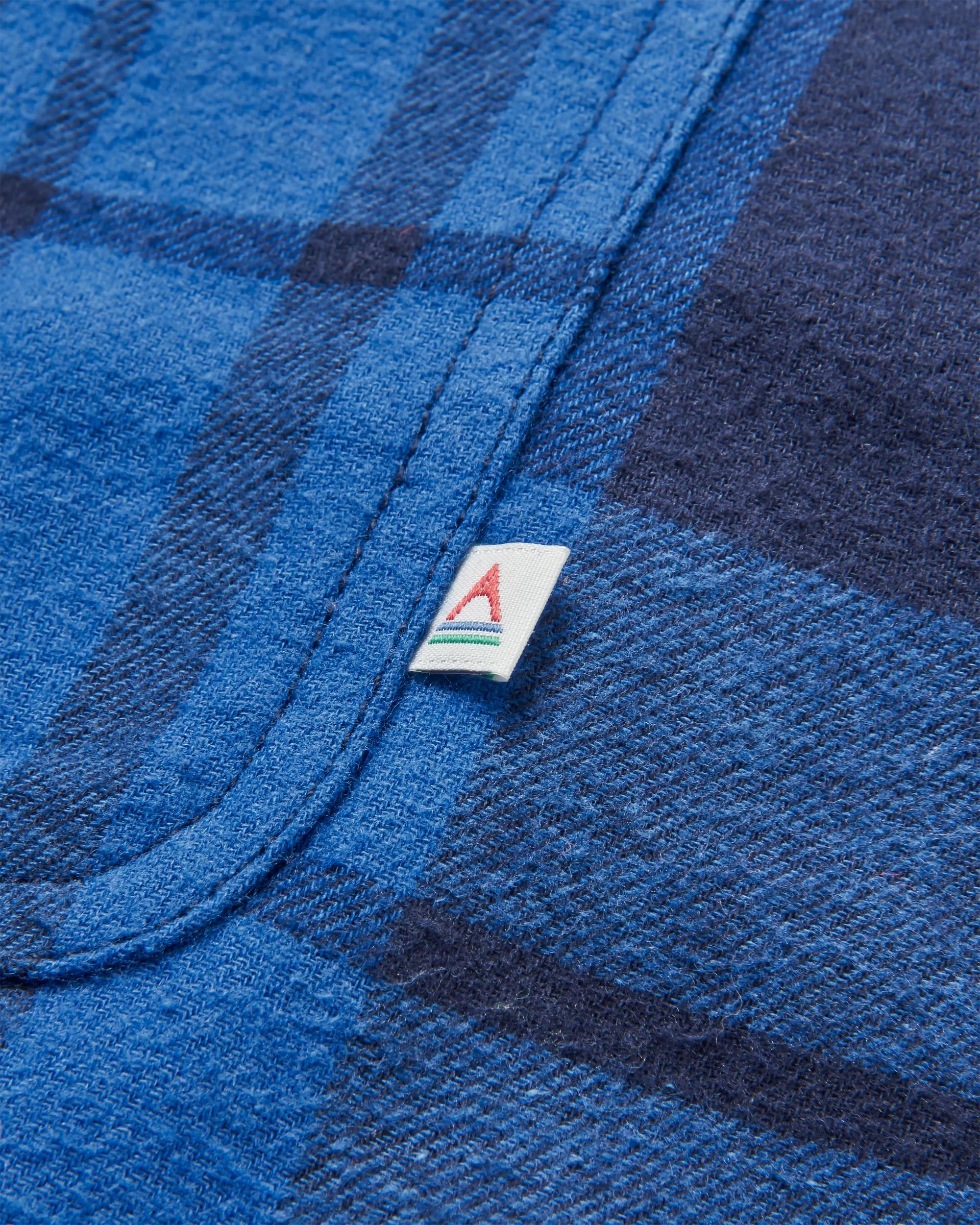 Freestyle Sherpa-Lined Overshirt - True Blue - Flatlay