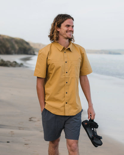 Way Ripstop Short Sleeve Shirt - Mustard Gold