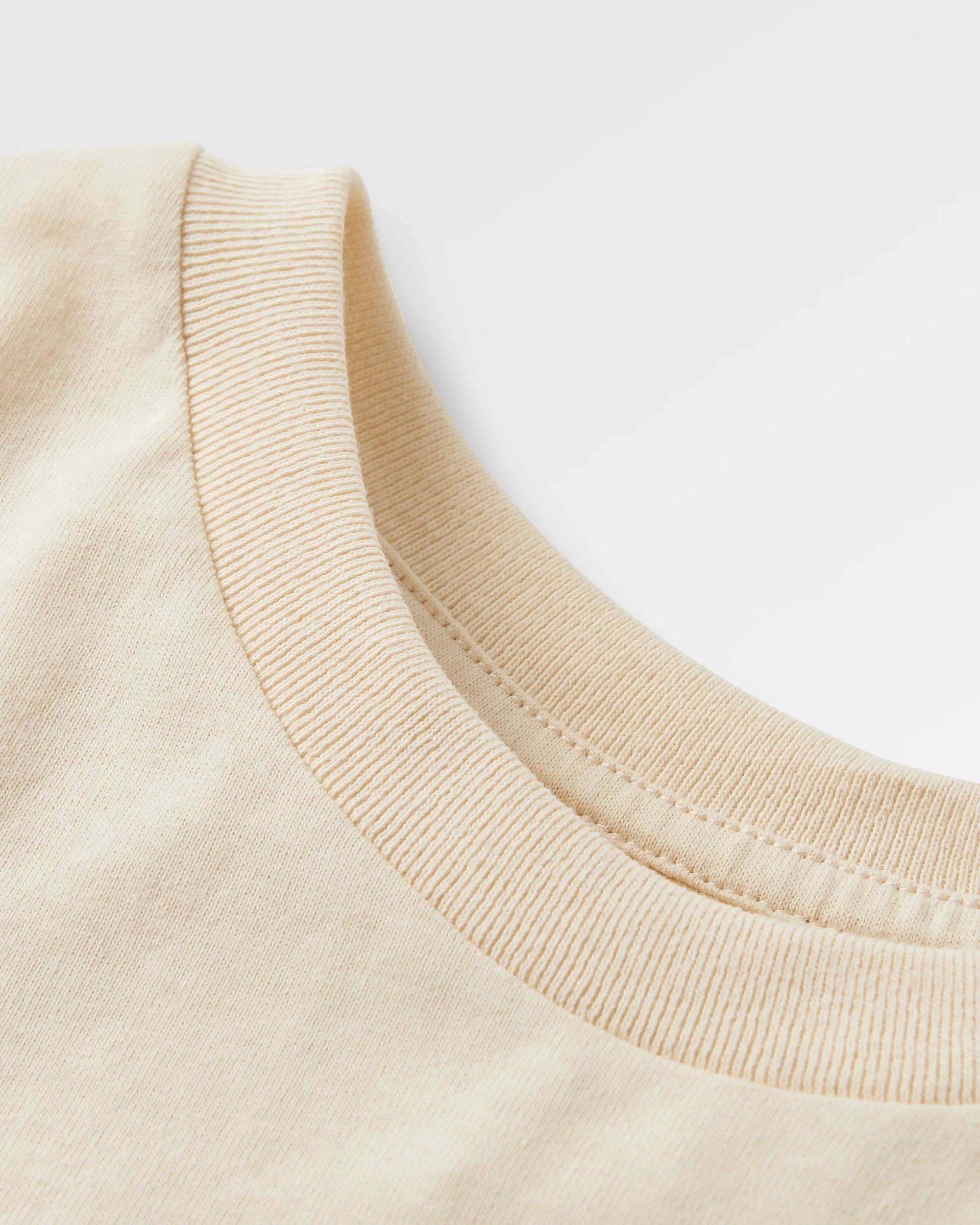 Woodcut Recycled Cotton T-Shirt - Birch - Flatlay