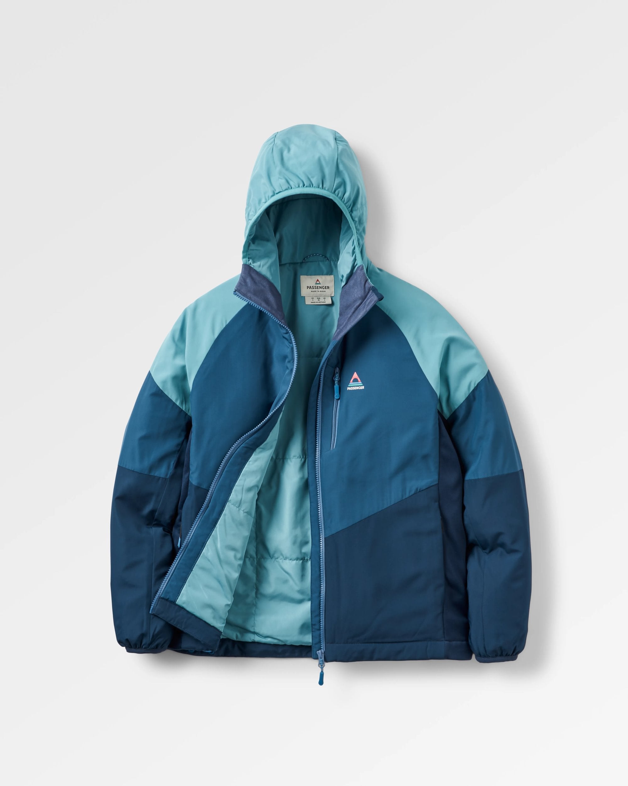 Shasta Lightweight Recycled Thermore® Insulated Jacket - Rich Navy/Dark Denim/Arctic - Flatlay