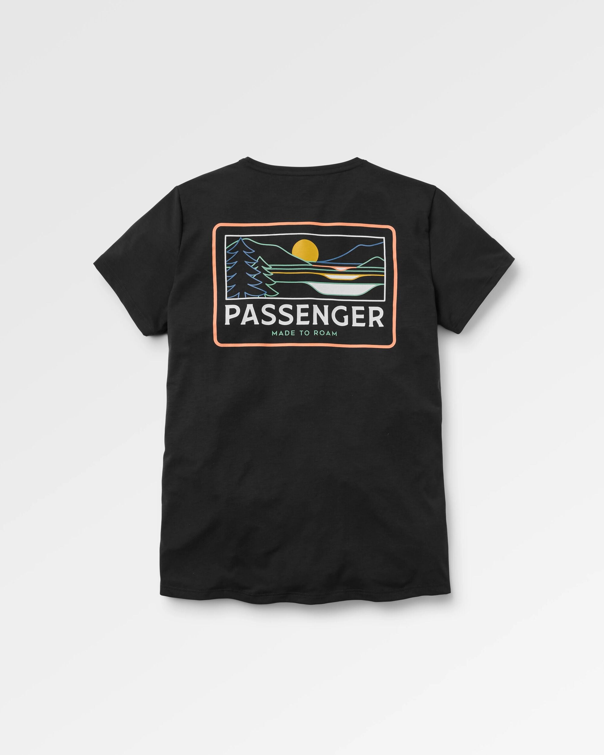 Roamer Women's Recycled Active T-Shirt - Black - Flatlay