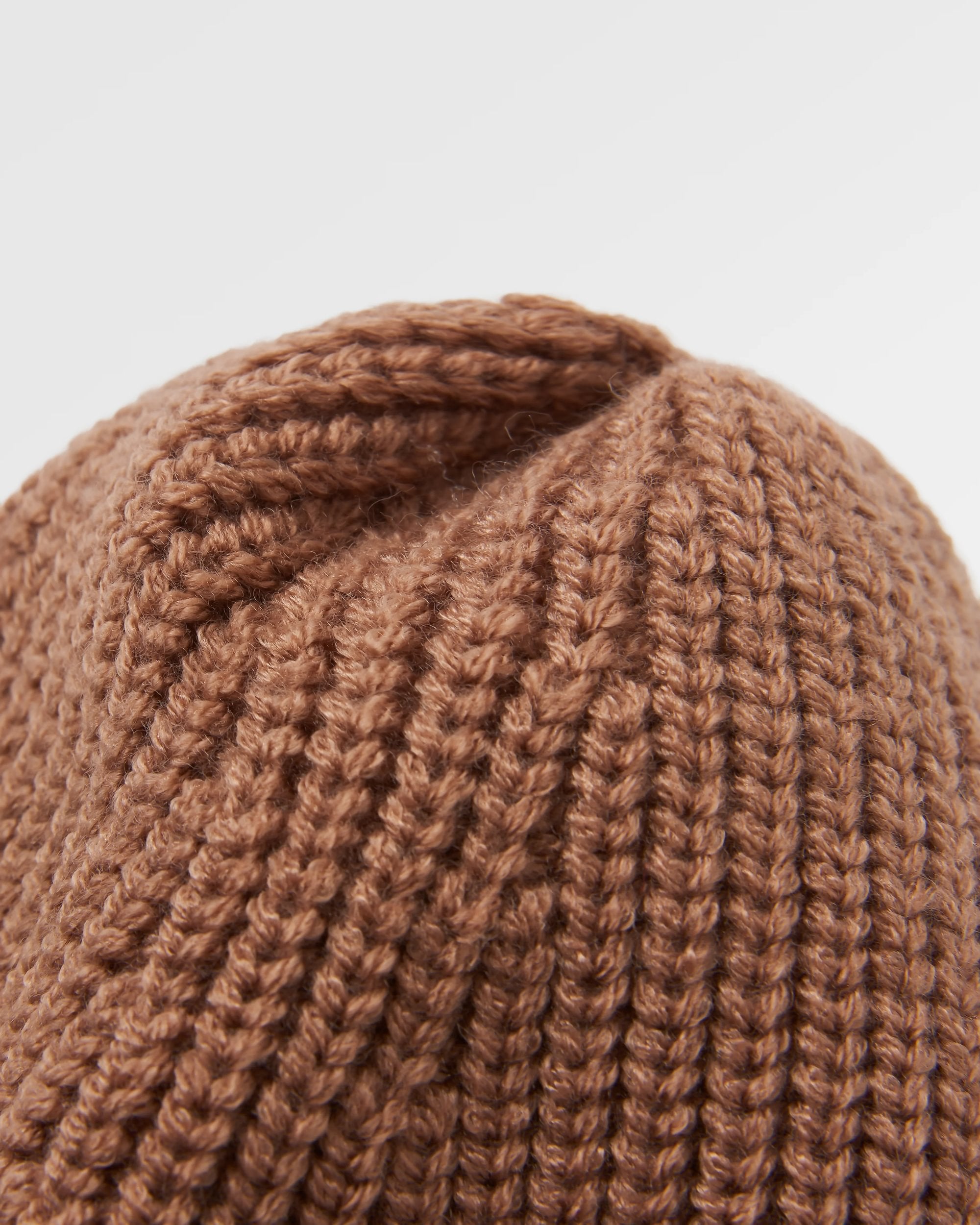 Compass Recycled Beanie - Toffee - Flatlay