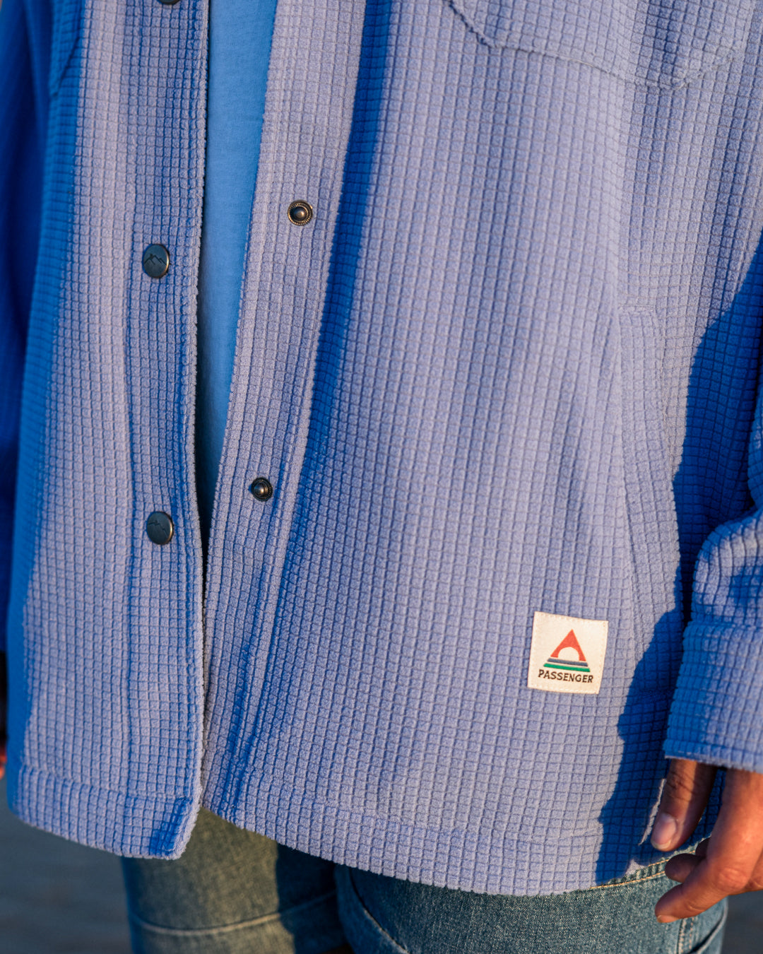 Iguazu Grid Polar Fleece Shirt - Baja