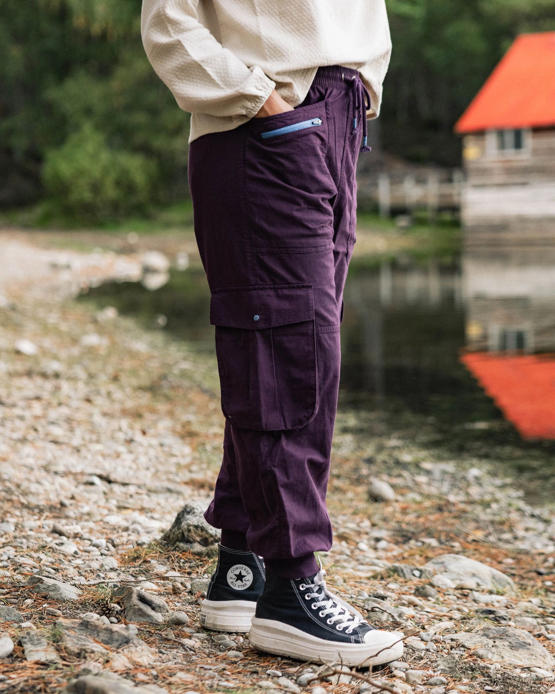 Hydrilla Organic Cotton Trouser - Deep Plum