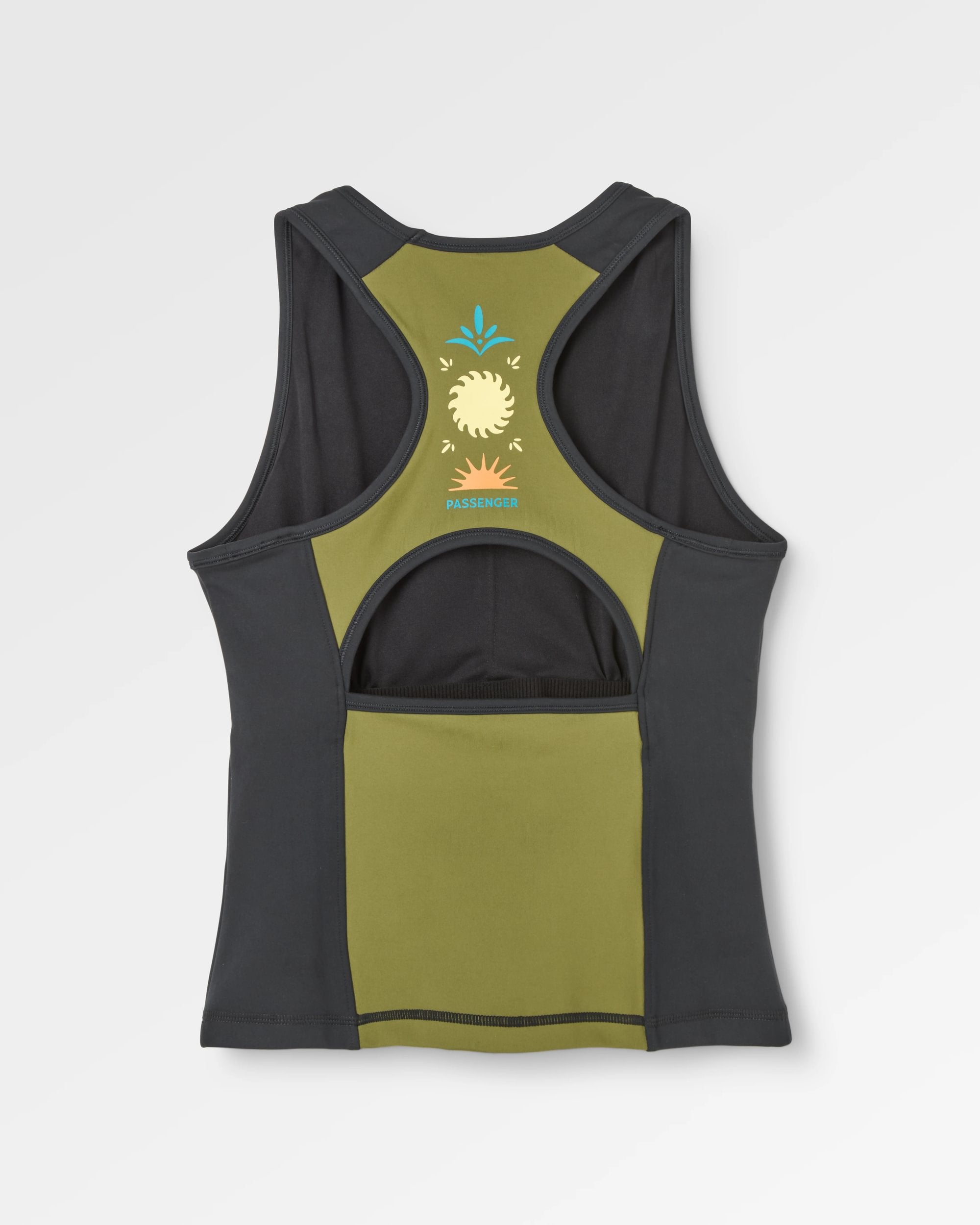 Solscape Active Vest  - Black/Clover - Flatlay