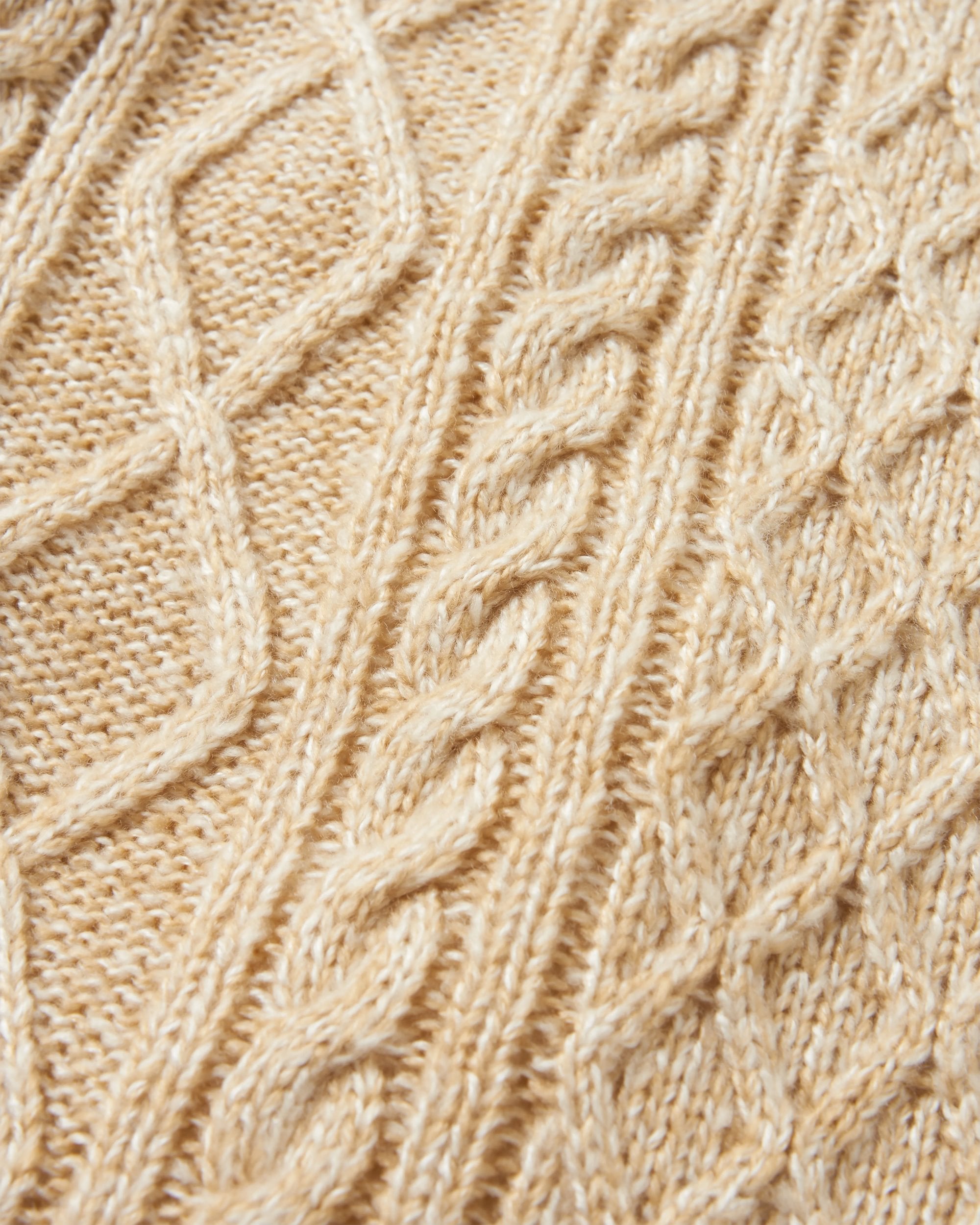 Juniper Recycled Knitted Jumper - Biscuit - Flatlay