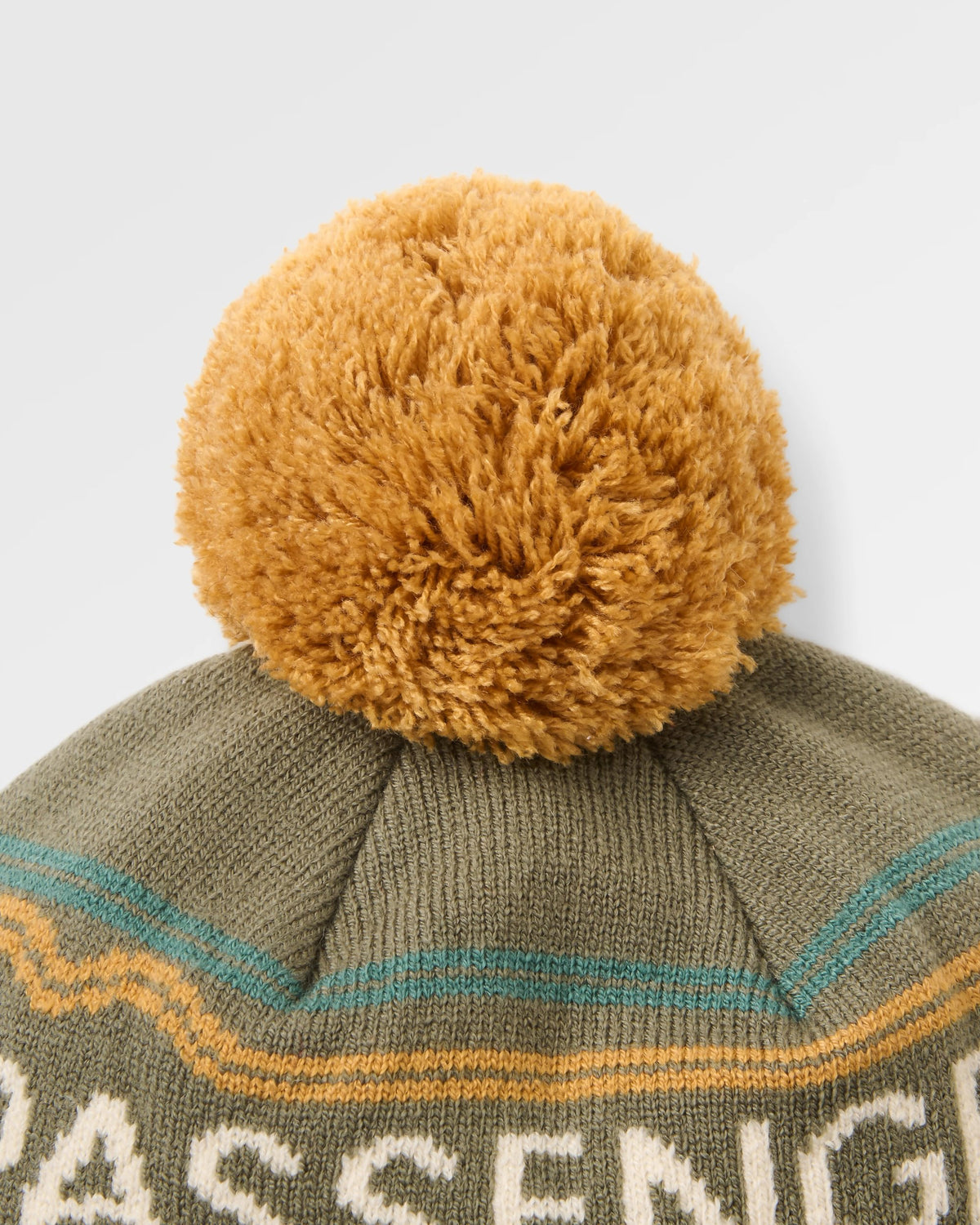 Passenger Logo Bobble Hat - Dusty Olive - Flatlay