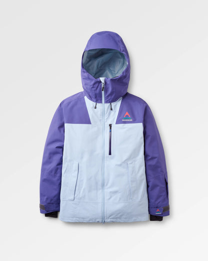 Snowscape Women's Recycled Jacket - Purple Indigo/Ice Blue - Flatlay
