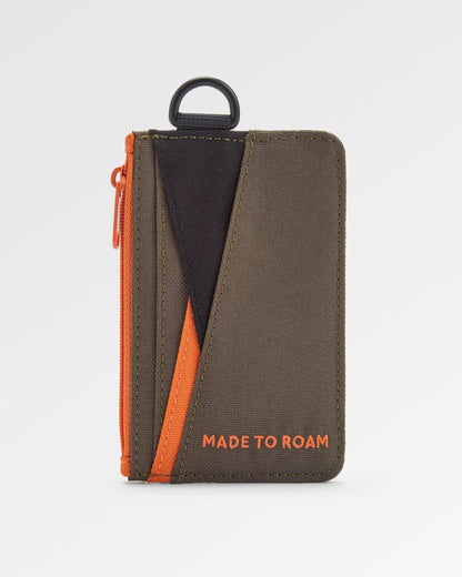 Mountain Recycled Card Holder - True Black/ Khaki