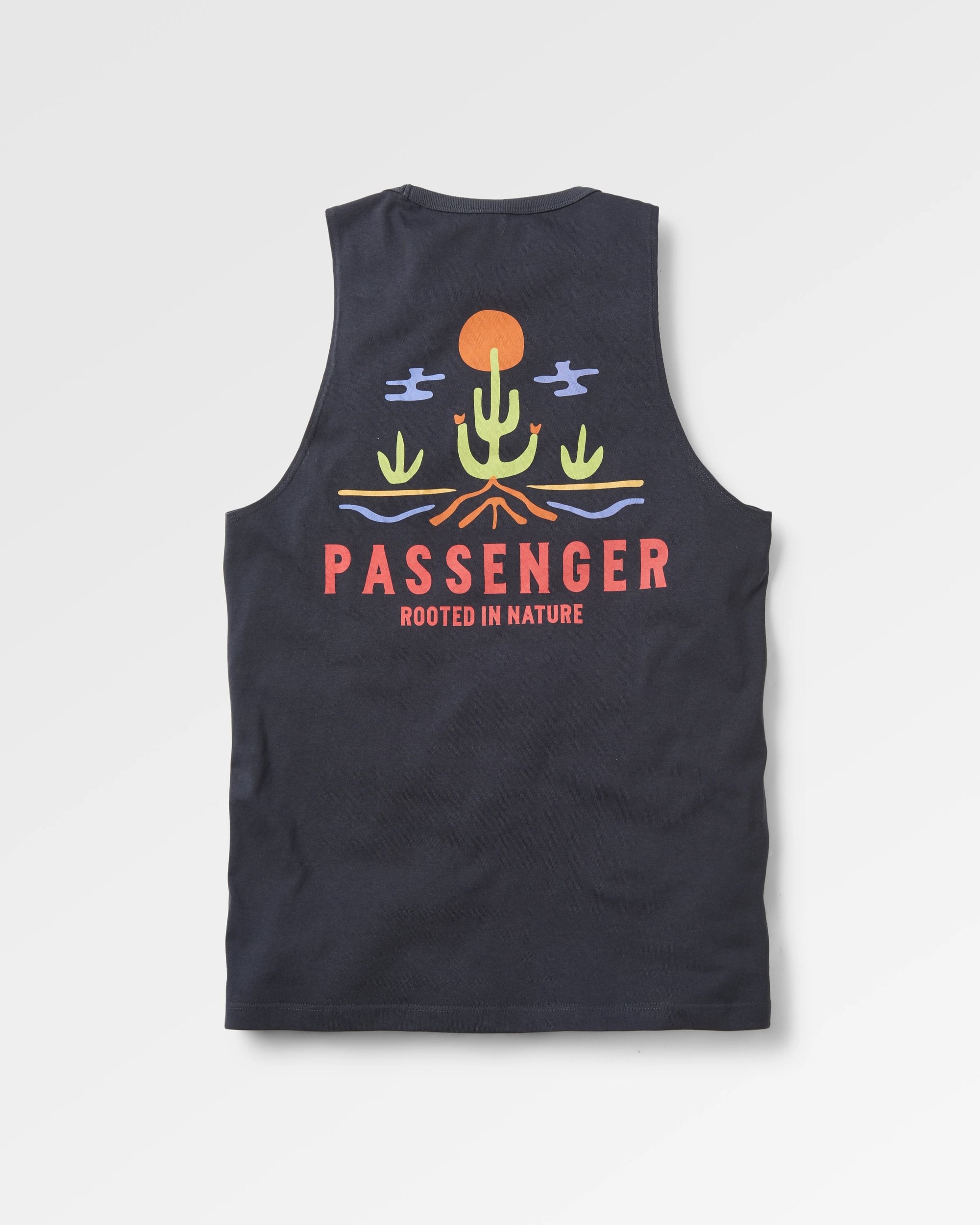 Planted Recycled Cotton Vest - Black - Flatlay