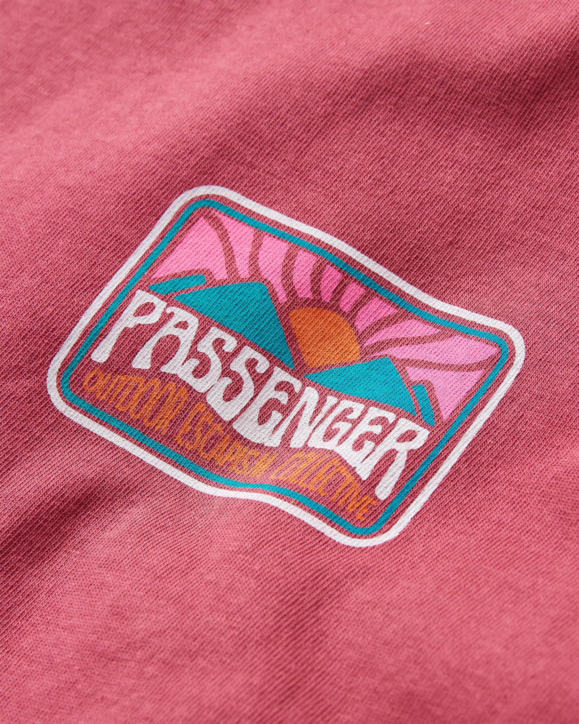 Golden Hour Recycled Cotton T-Shirt - Earth Red - Flatlay