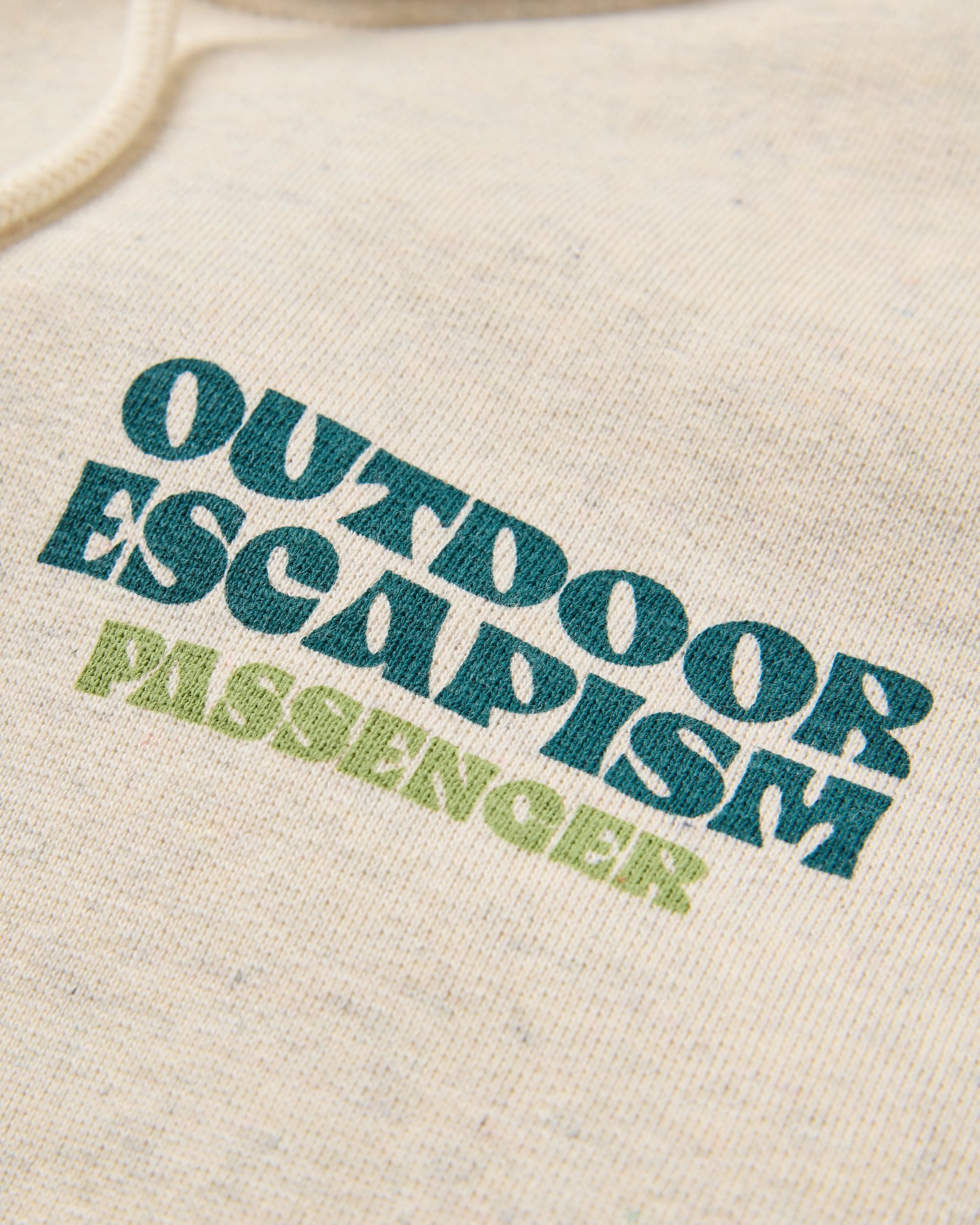 Patch Recycled Cotton Hoodie - Milky Marl - Flatlay