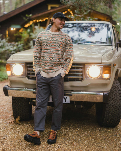 Stoked Knitted Jumper - Oatmeal Multi - Lifestyle