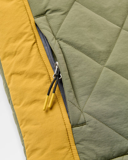 Ocean Insulated Anorak - Dusty Olive/Charcoal - Flatlay