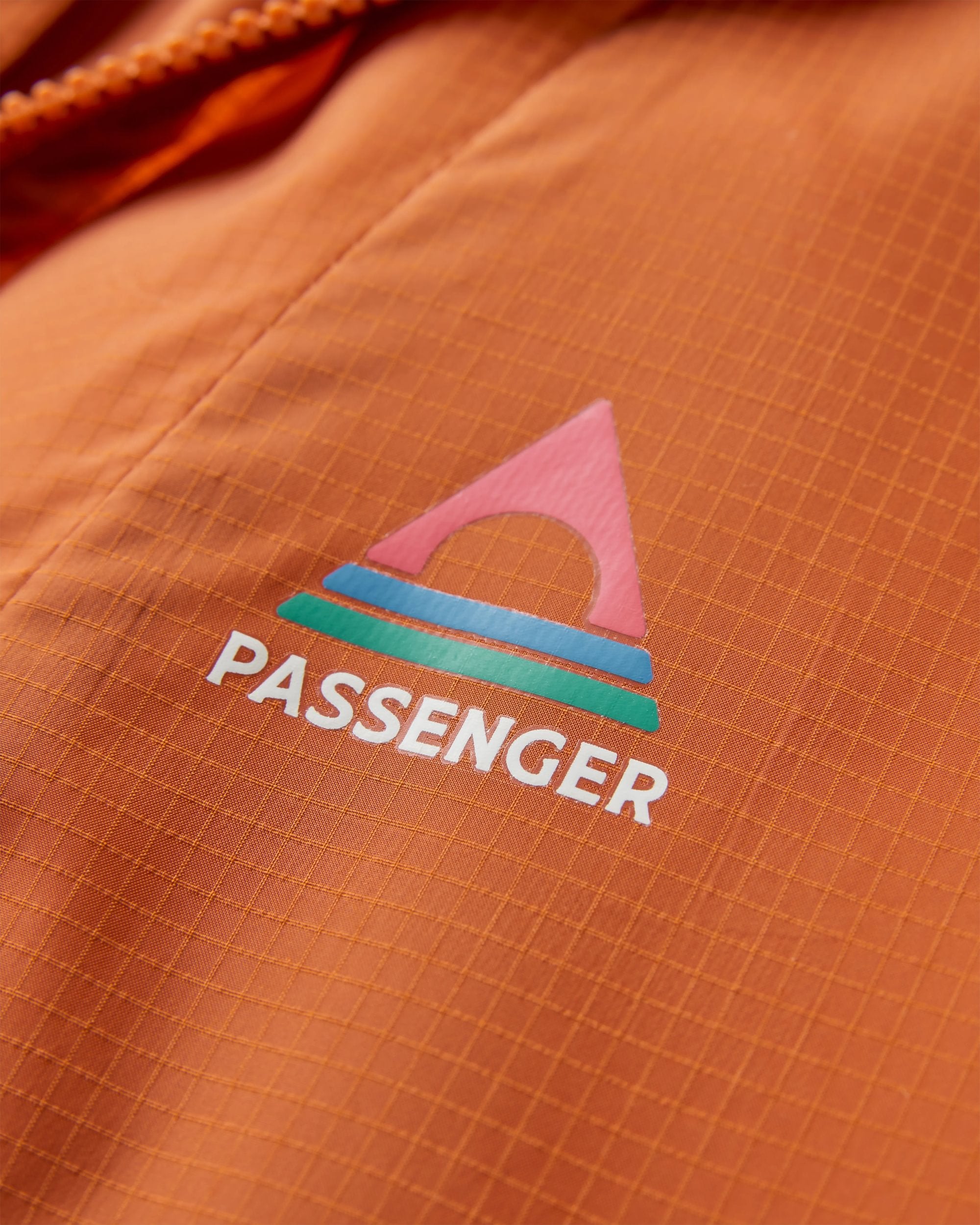 Gusto Recycled Windshell Jacket - Sunset Orange/Charcoal - Flatlay