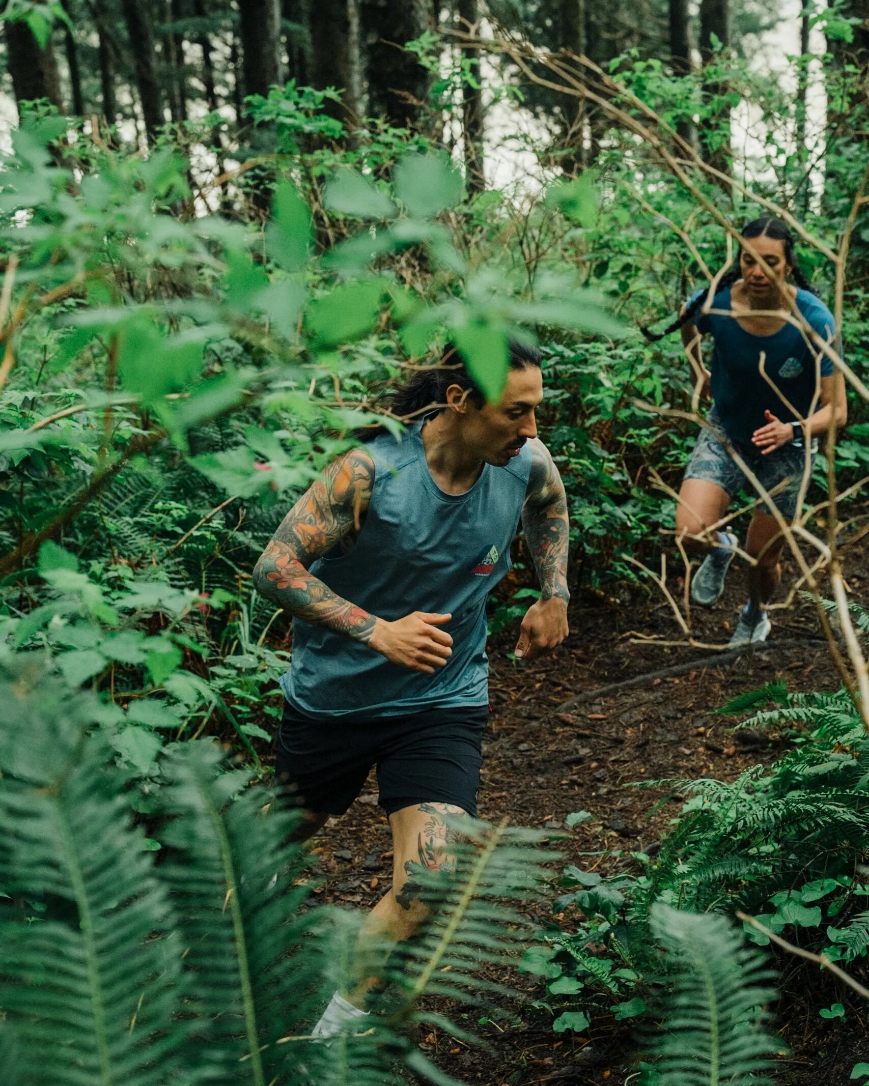 Boardwalk Active Recycled Vest - Blue Steel Marl - Lifestyle