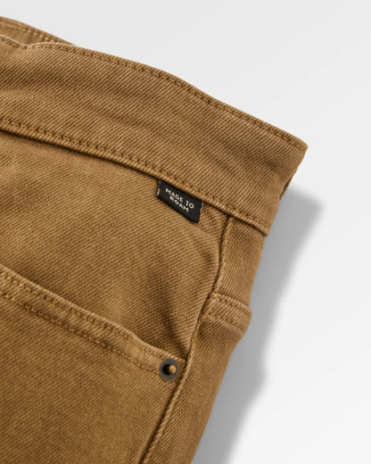 Farloche Organic Cotton Trouser - Caramel Brown - Flatlay