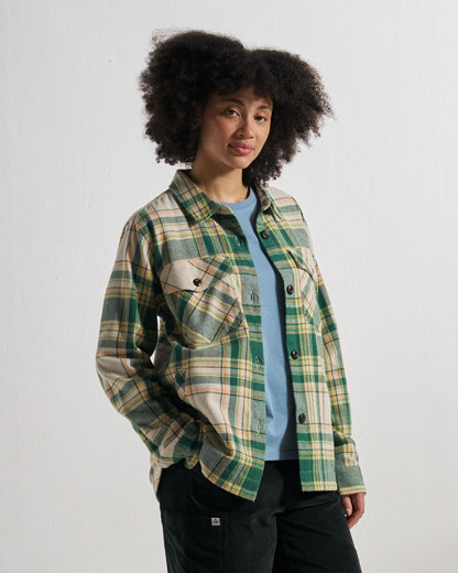 Stella Cotton LS Shirt - Pineneedle Check - Studio Model