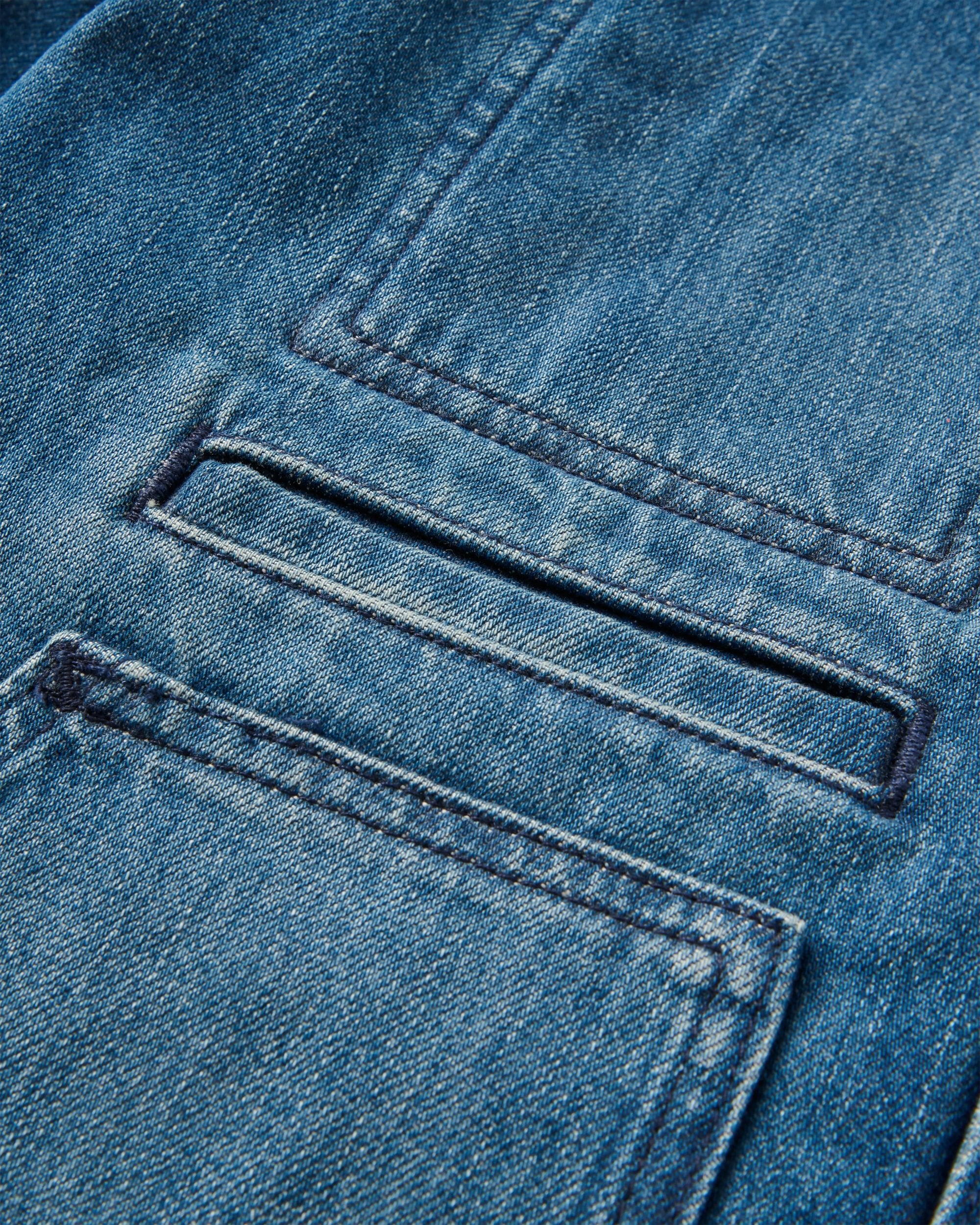 Vantage Lined Denim Jacket - Mid Wash Denim  - Flatlay