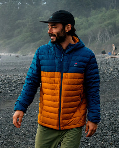 Ashland Down Recycled Jacket - Retro Orange/Tidal Blue - Lifestyle