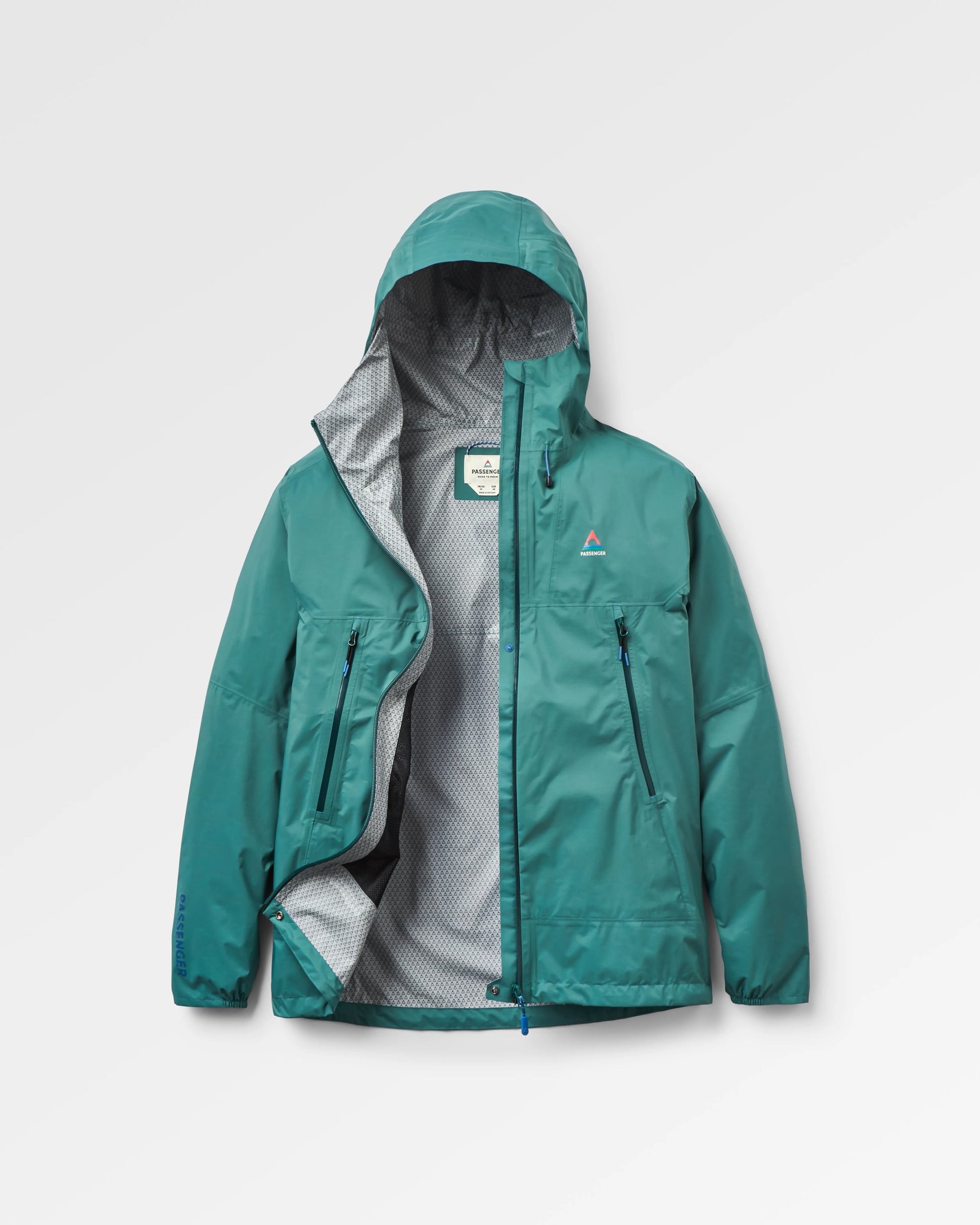 Trailscape Lite Men's Recycled Waterproof Jacket - Deep Ocean - Flatlay