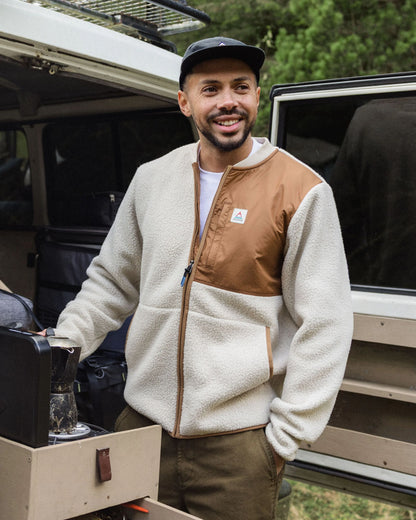 Reconnect Recycled Sherpa Fleece - Oatmeal - Lifestyle