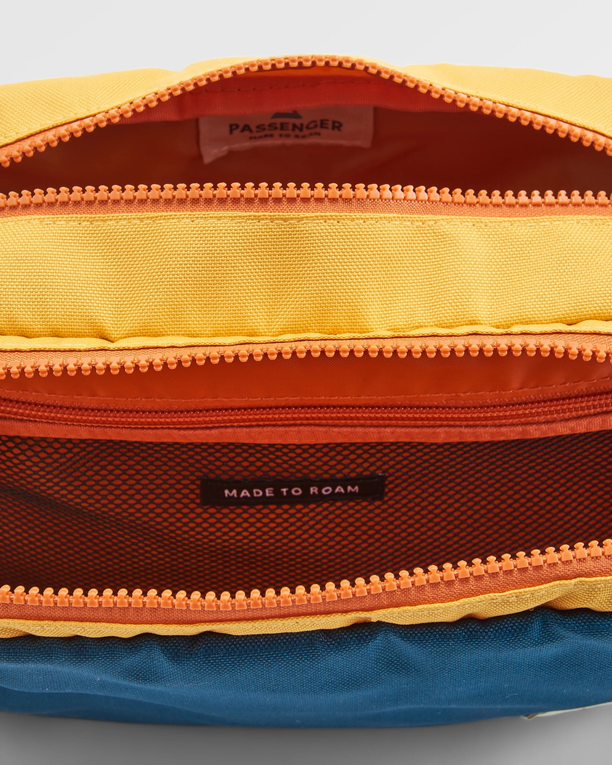 Travel Recycled Wash Kit - Tidal Blue Orange Multi - Flatlay