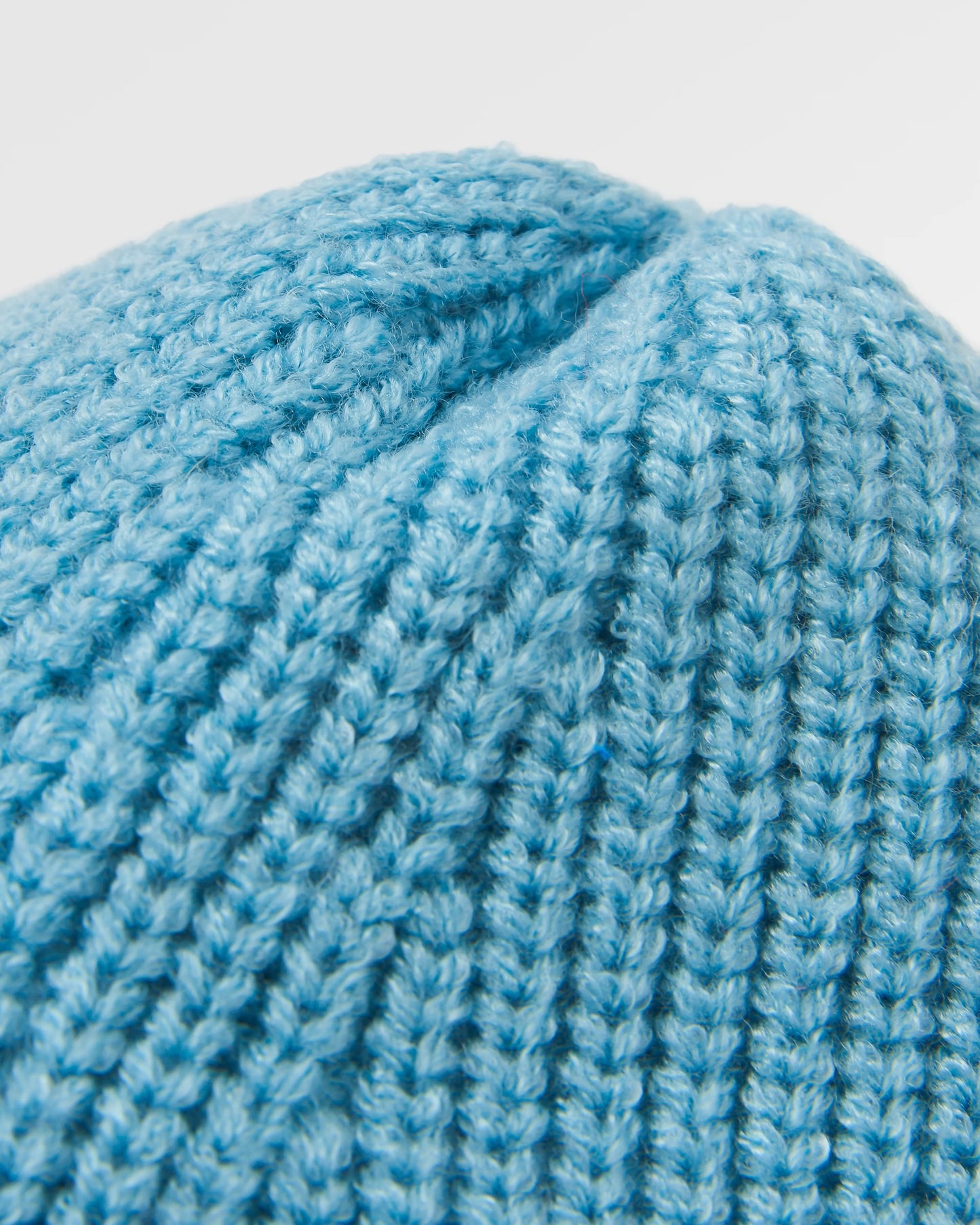 Compass Recycled Beanie - Retro Blue  - Flatlay