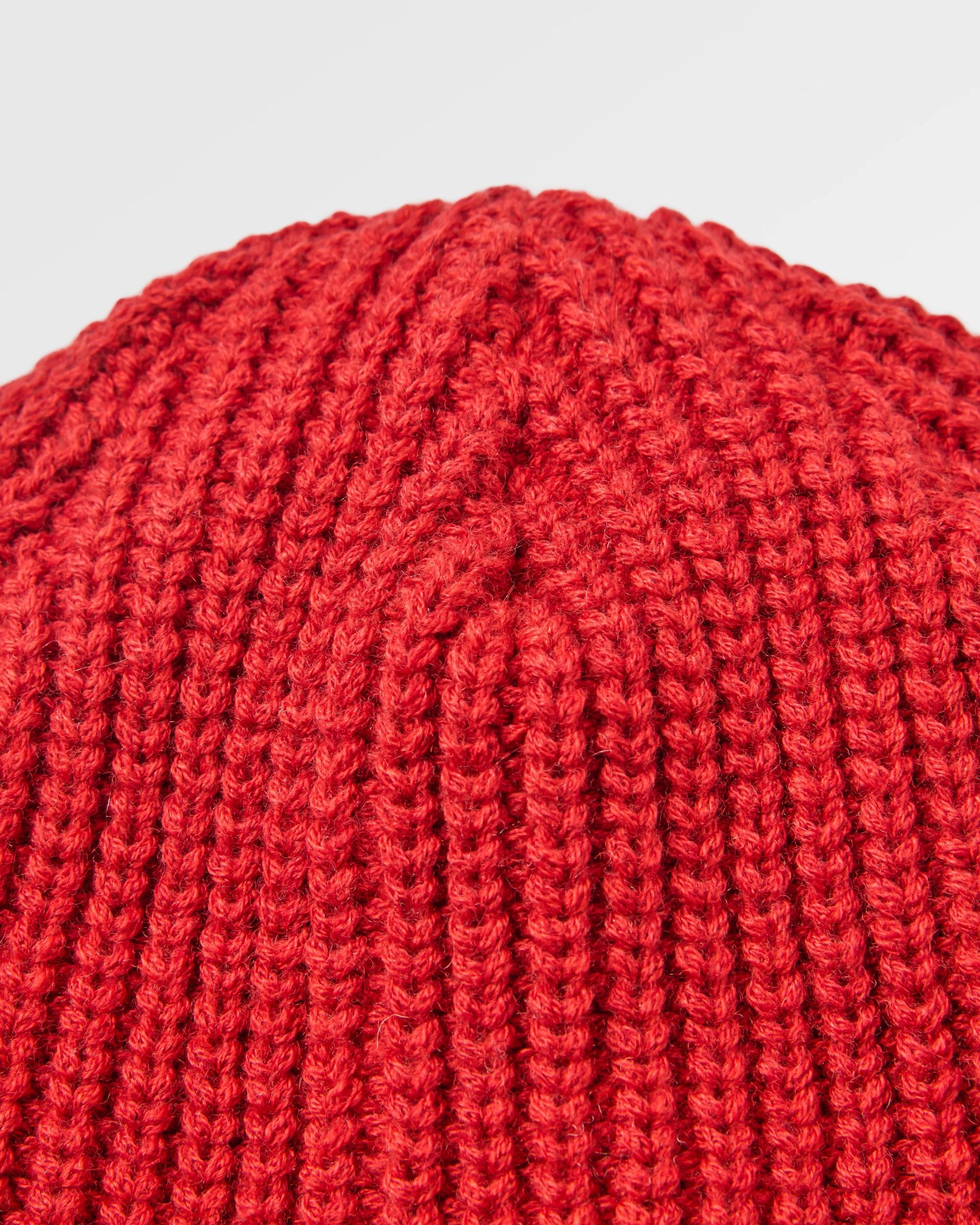 Beechwood Fleece Lined Recycled Beanie - Chilli - Flatlay