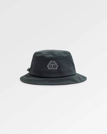 Shaded Organic Bucket Hat - Black - Flatlay