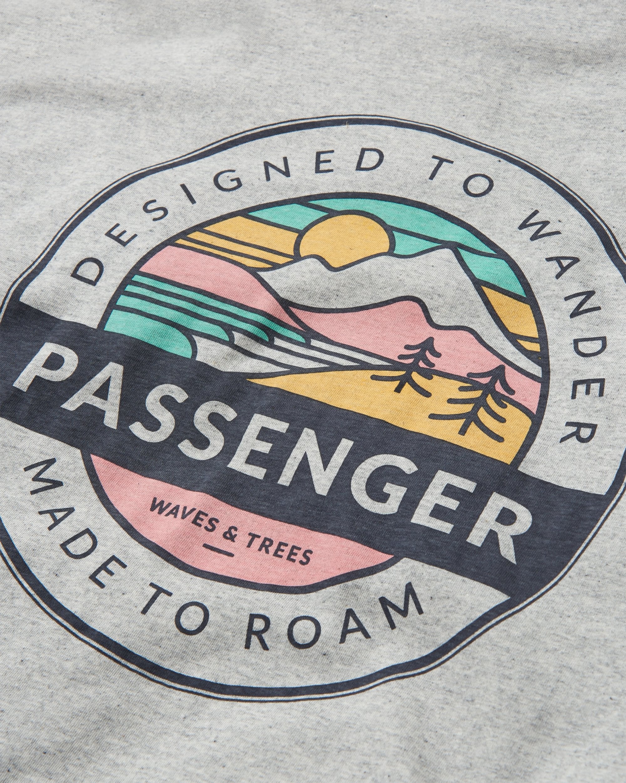 Odyssey Recycled Cotton LS T-Shirt - Mid Grey Marl - Flatlay