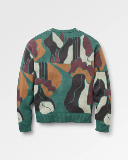 Hornbeam Knitted Jumper - Deep Ocean - Flatlay