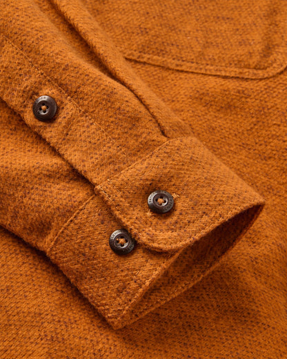 Backcountry Flannel Shirt - Retro Orange - Flatlay