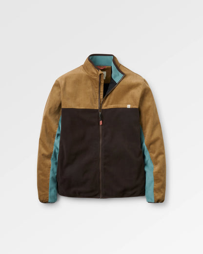 Somewhere Recycled Fleece - Caramel/Espresso - Flatlay