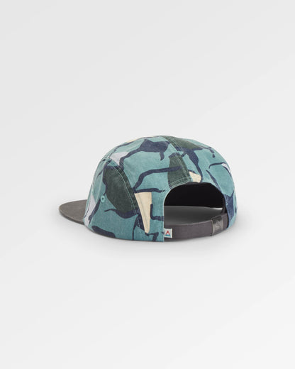 Coast Recycled 5 Panel Cap Snapback Cap - Abstract Trails Arctic - Flatlay