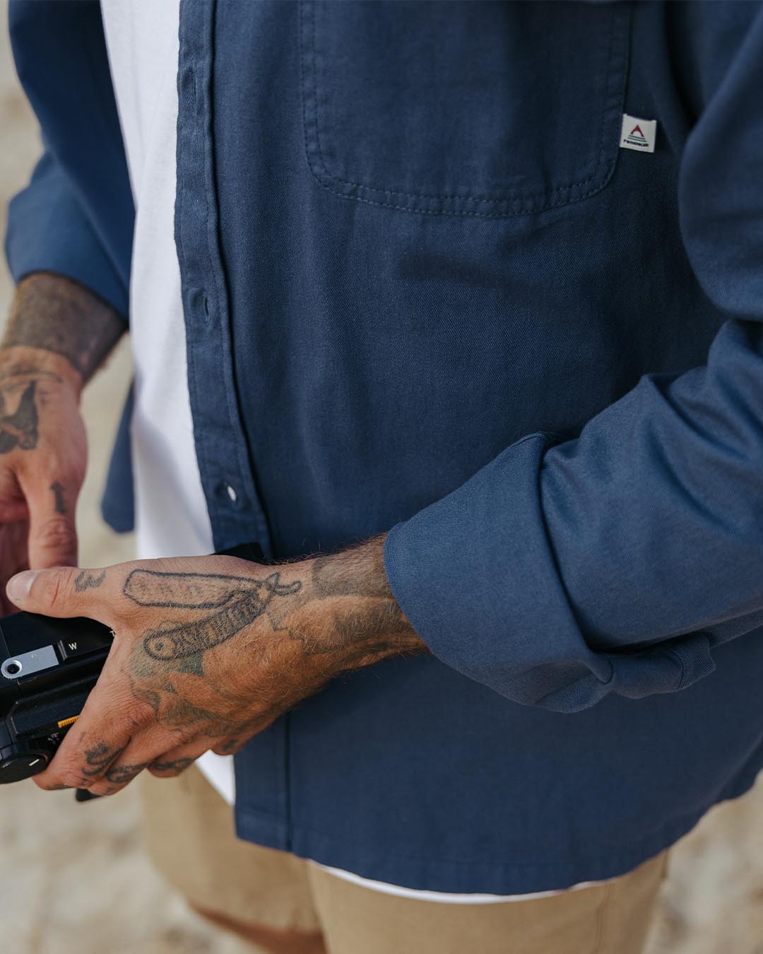 Vision Organic Cotton Shirt - Dark Denim - Lifestyle