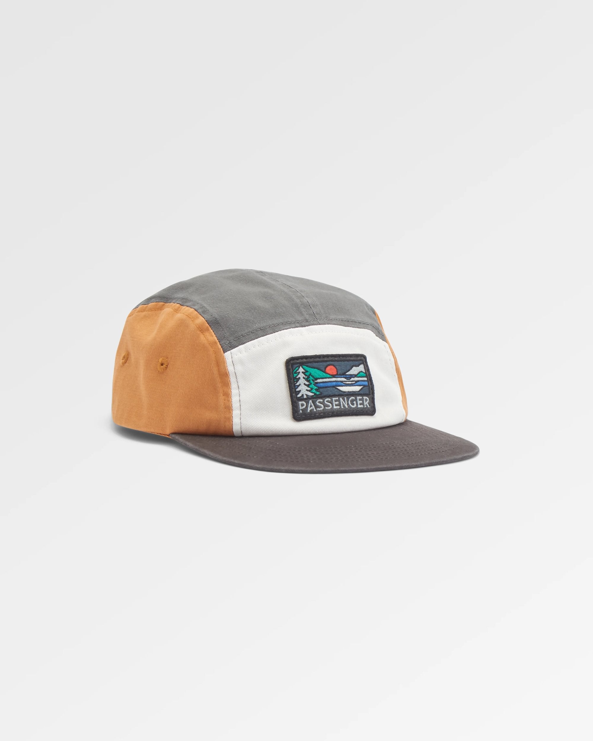 Roamer Recycled 5 Panel Cap - Storm Grey Multi - Flatlay