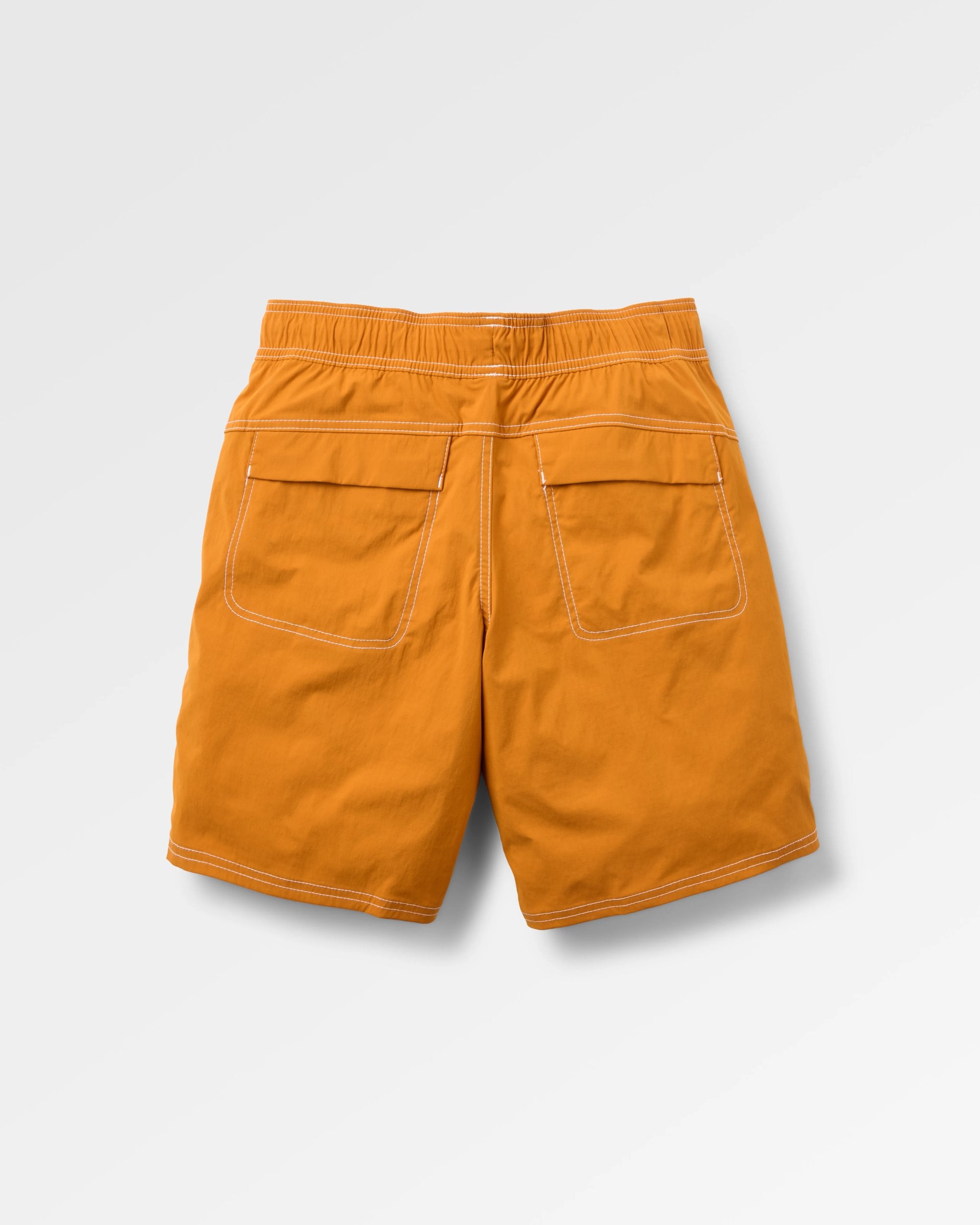 Searcher Longer Line Boardshort - Retro Orange - Flatlay