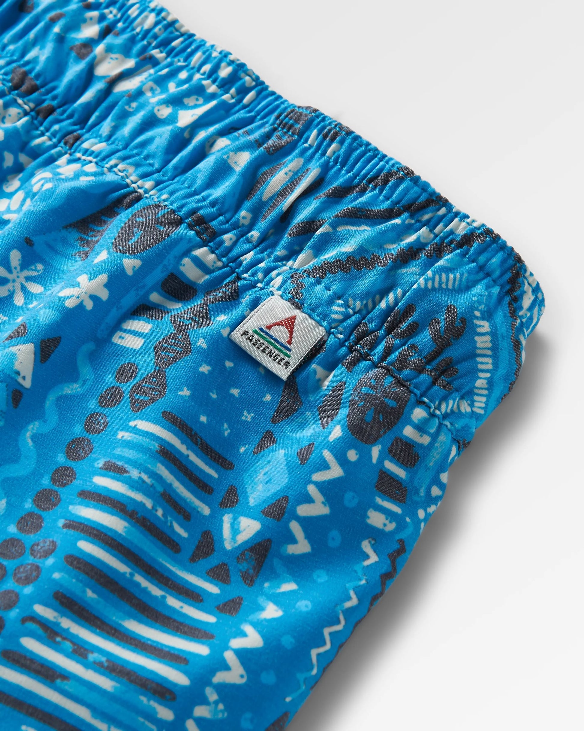Way Out Recycled All Purpose Short - Vintage Patchwork Blue Pool - Flatlay