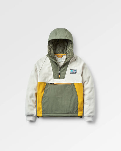 Alexander Recycled Hooded Polar Fleece - Vintage White - Flatlay