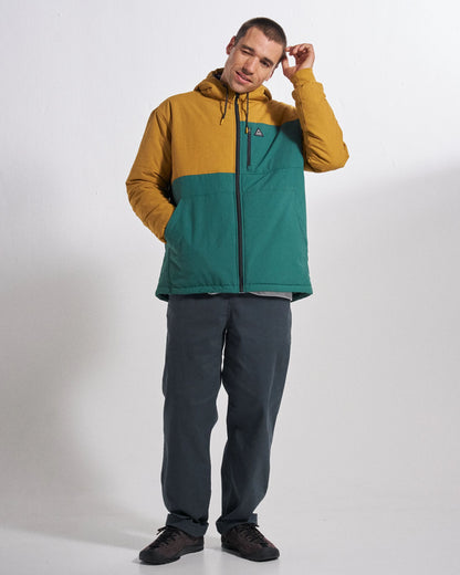 Oceanic Insulated Full Zip Jacket - Dusty Ochre/Deep Ocean - Studio Model