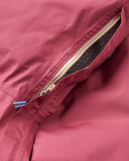 Trailscape Women's Waterproof Jacket - Maroon/Stone - Flatlay