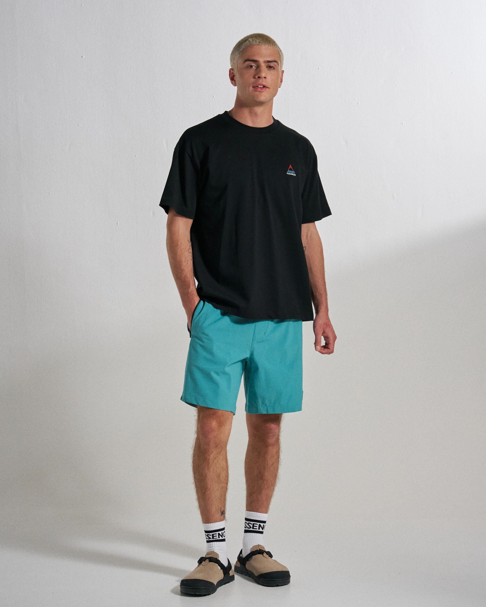 Traveller All Purpose Short - Ocean Teal - Studio Model