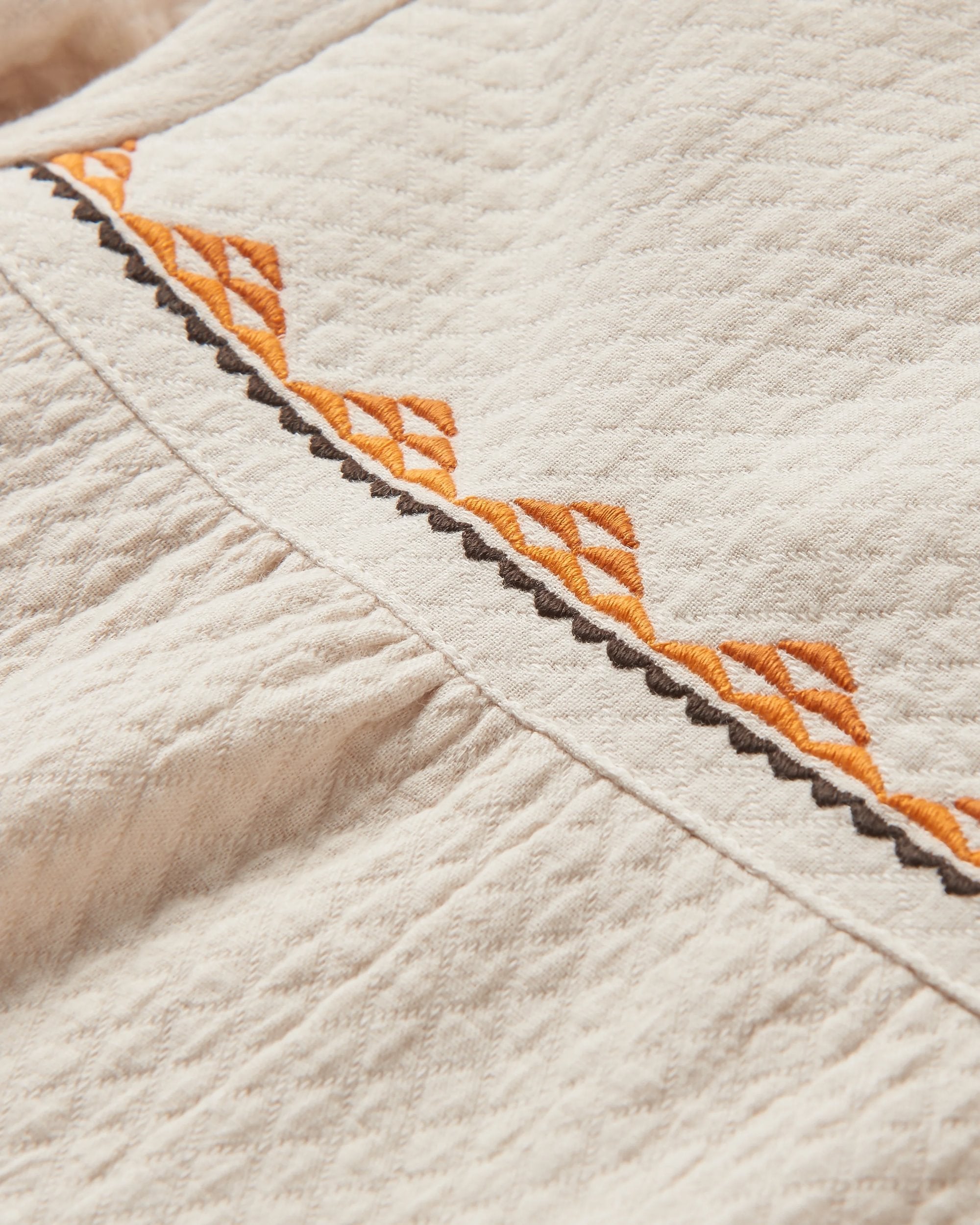 Petal Organic Cotton LS Top - Vintage White - Flatlay