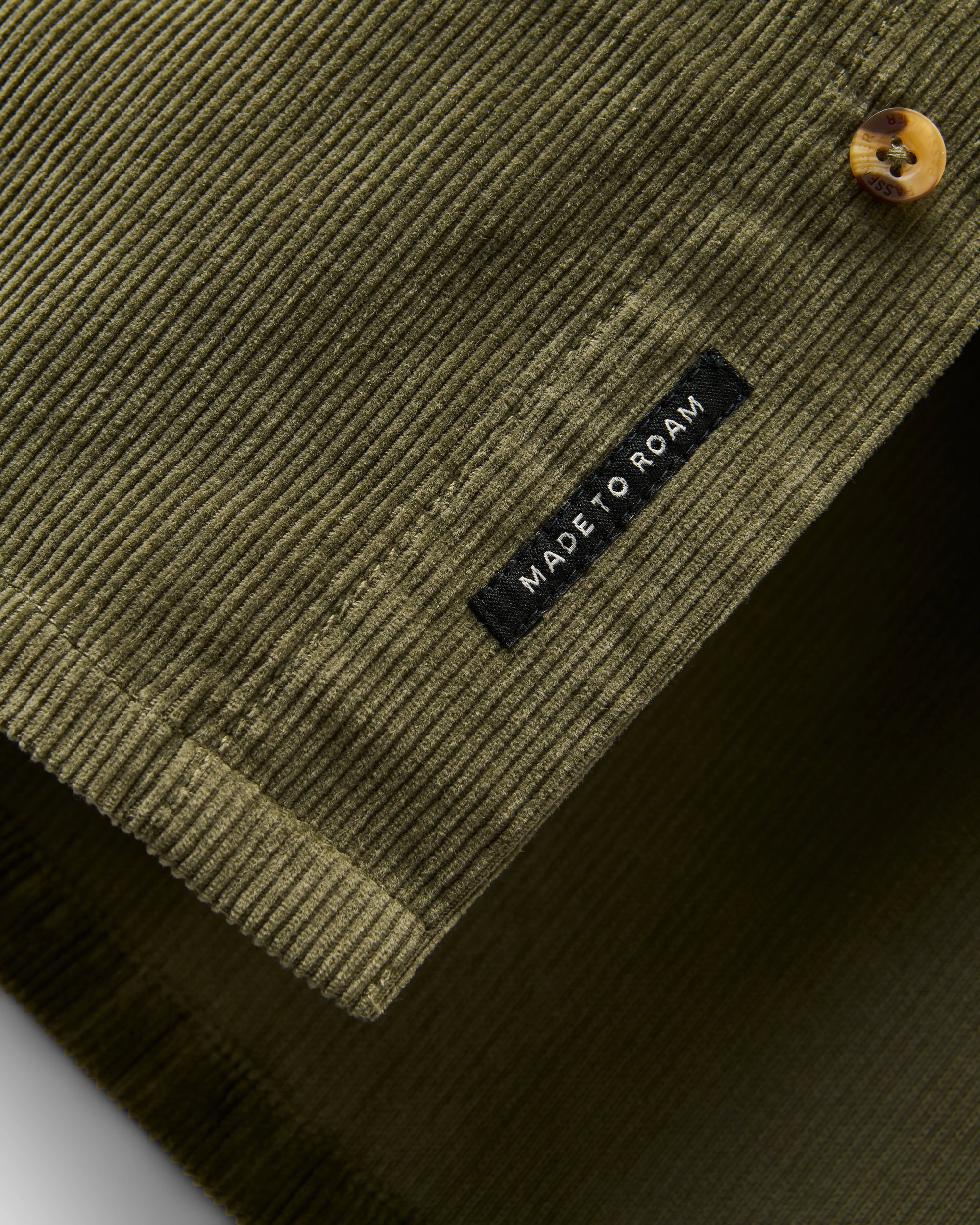 Backcountry Cord Shirt - Dusty Olive - Flatlay