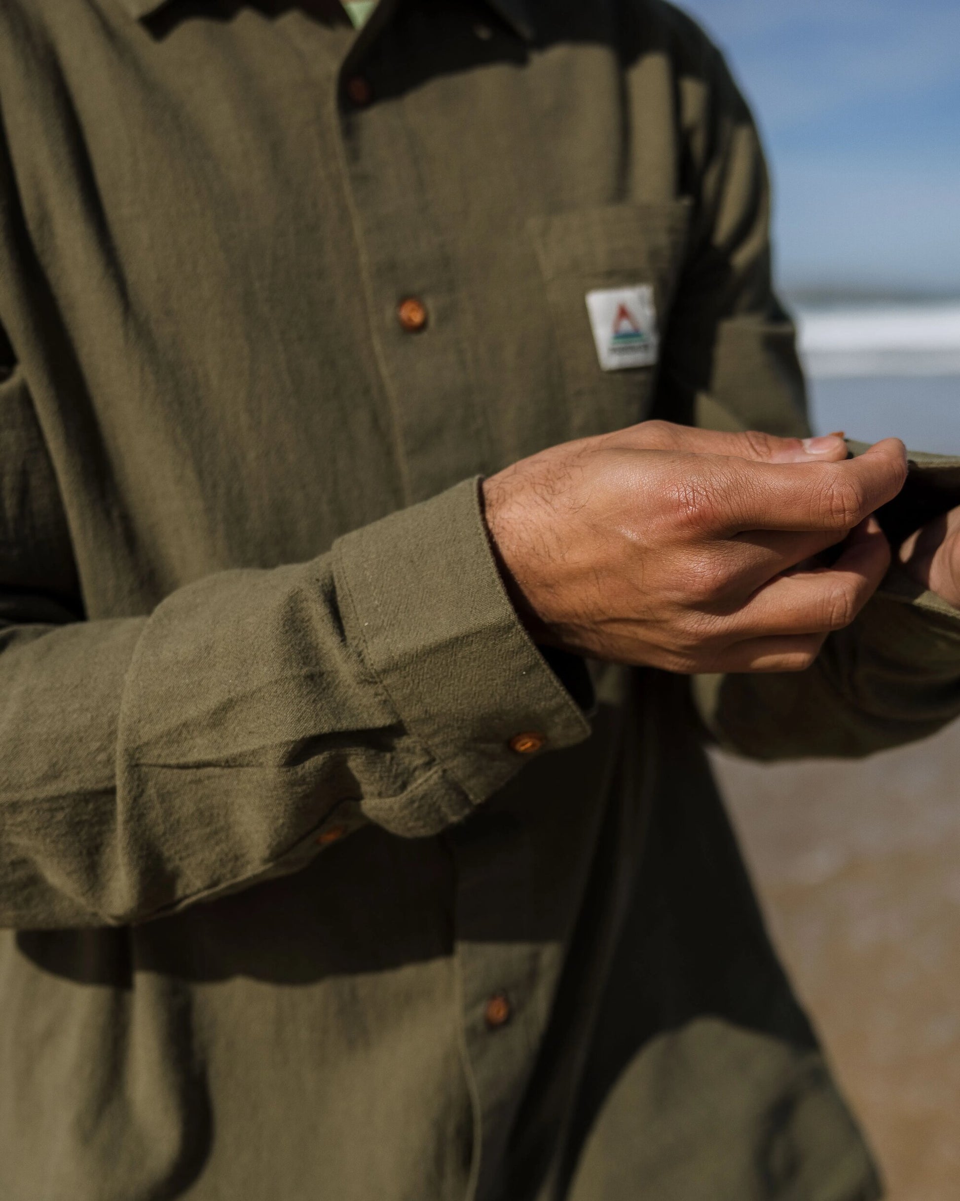 Arica Textured Shirt - Khaki