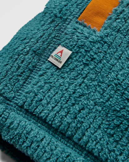 Venturescape Men's Recycled Fleece - Retro Orange/Tidal Blue - Flatlay