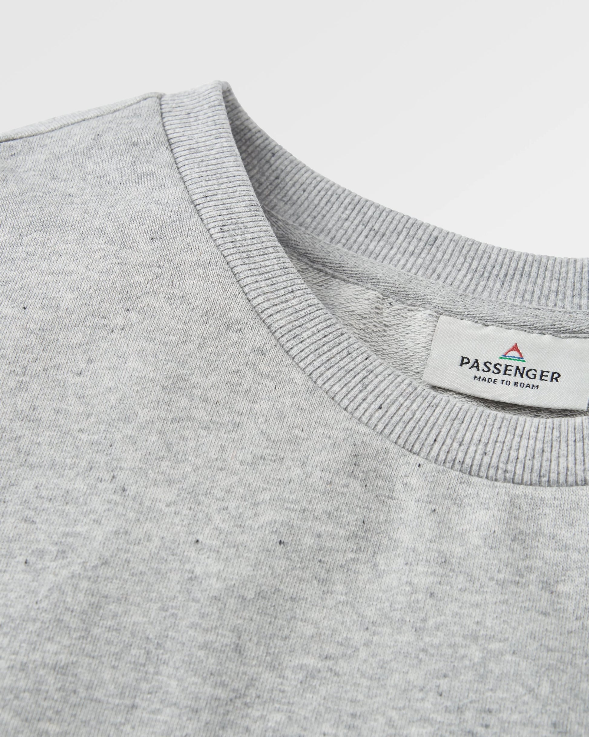 Papercut Recycled Sweatshirt - Grey Marl - Flatlay